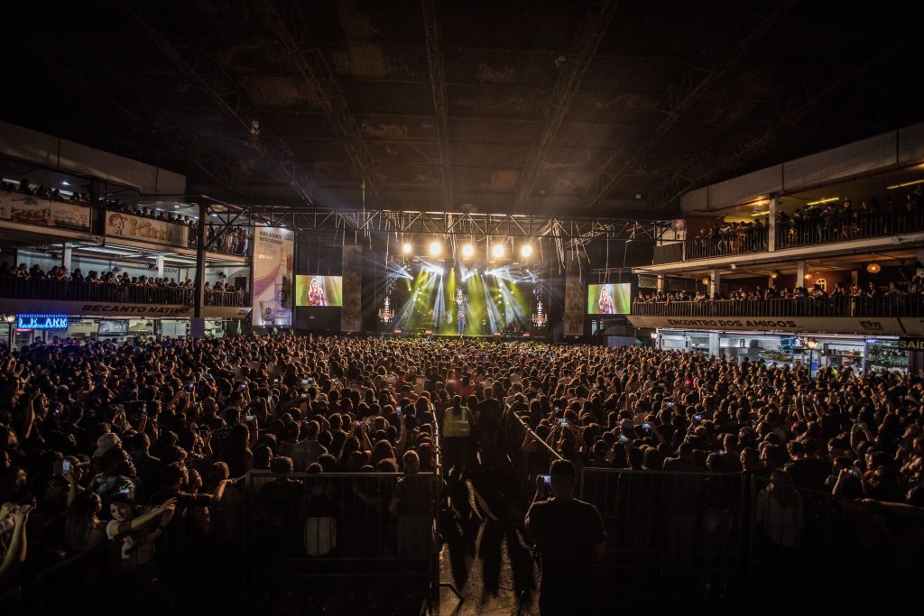 Concierto multitudinario de personas. 